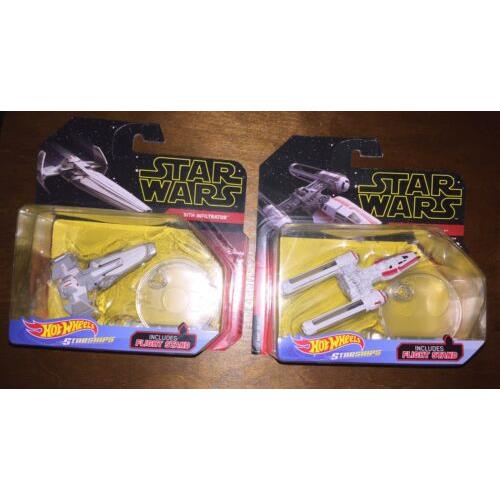Hot Wheels Star Wars Starships Resistance Y-wing Fighter + Sith Infiltrator