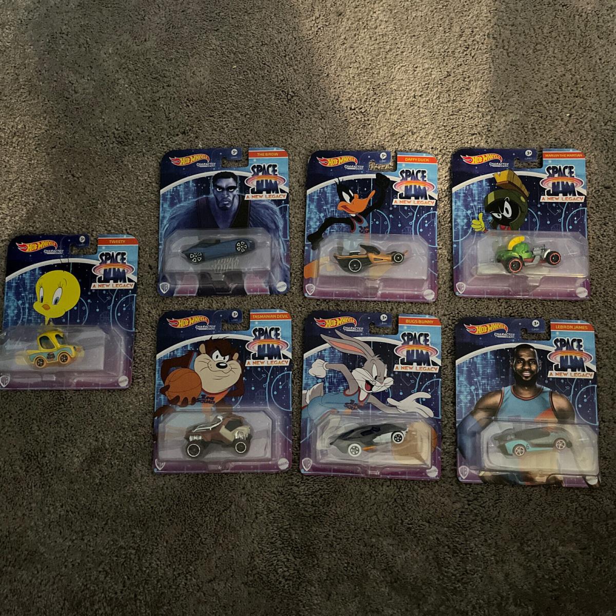 Hot Wheels Space Jam A Legacy 7 Car Complete Set