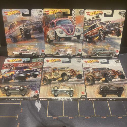 Hot Wheels Drag Strip Demons Set with Chase Premium Car Culture 2023