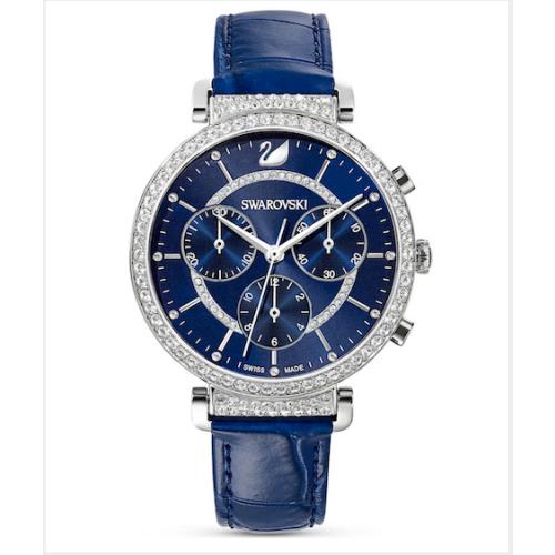 Swarovski 5580342 Passage Blue Chronograph Silver Tone Women`s Watch