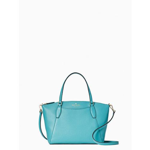 New Kate Spade Monica Satchel Crossbody Bag Purse Stone Blue