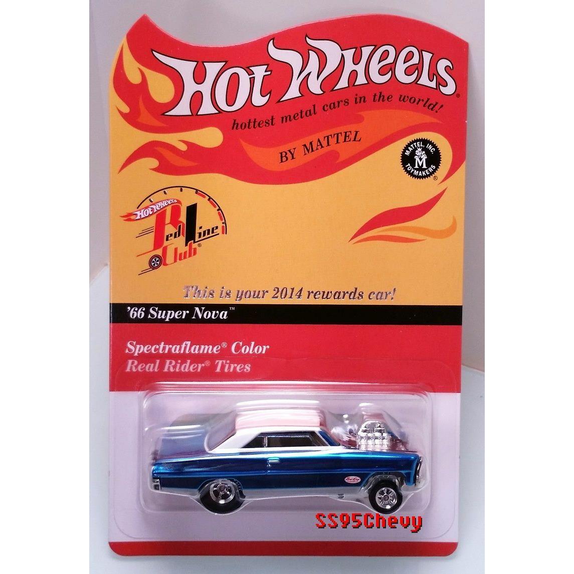 2014 Hot Wheels Red Line Club Rlc Rewards `66 Super Nova Chevy Gasser