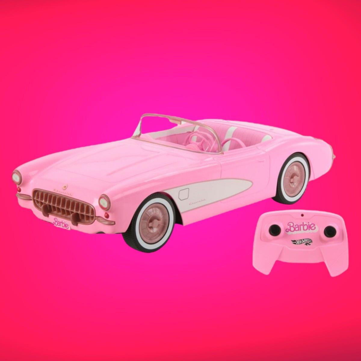 Mattel Hot Wheels Barbie Movie Remote Control 1956 Corvette Stingray Car Pink