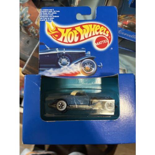 Vintage 1990 Hot Wheels Blue Rolls-royce 3290 Die Cast Car Mattel Blue Card Box
