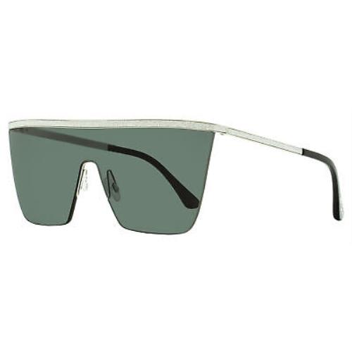 Jimmy Choo Mask Sunglasses Leah 79DIR Silver/black 99mm - Frame: Silver/Black, Lens: Gray