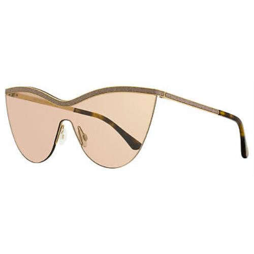 Jimmy Choo Mask Sunglasses Kristen 06J2S Gold/havana 99mm - Frame: Gold/Havana, Lens: Rose/Gold Flash