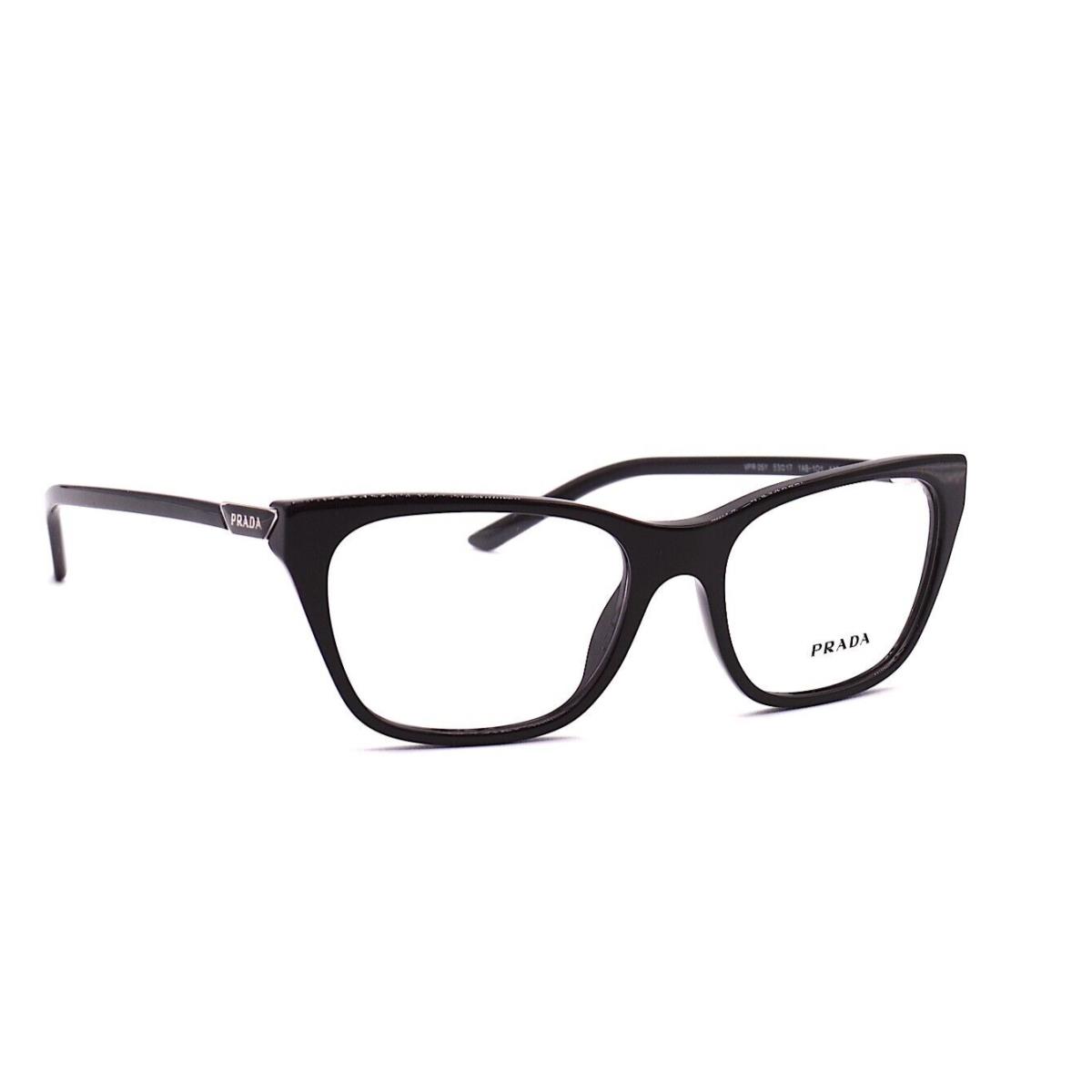 Prada PR 05YV 1AB1O1 Black Demo Lens Eyeglasses Frame 53-17-140
