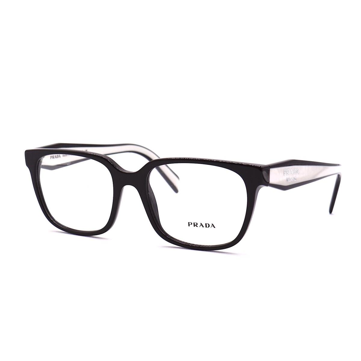Prada PR 17zV 1AB1O1 Black Demo Lens Eyeglasses Frame 54-18-140