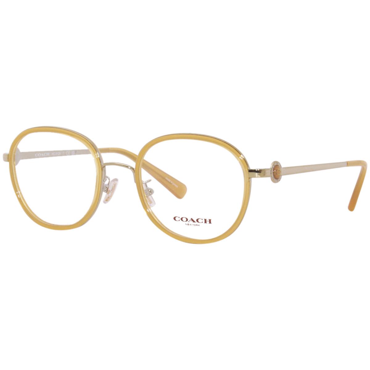 Coach HC5129 5647 Eyeglasses Women`s Milky Amber Round Shape Full Rim 51mm