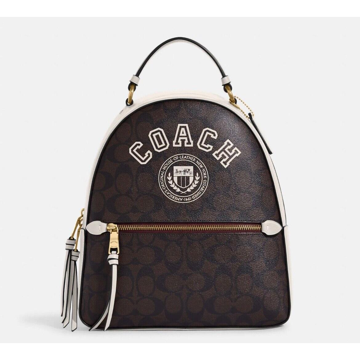 Coach Jordyn Backpack Signature Canvas W/varsity Motif Below Retail