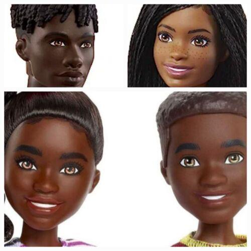 4 Barbie Family Playset: Jackson Jayla Twins : 2 Puppy Brooklyn Ken Couple