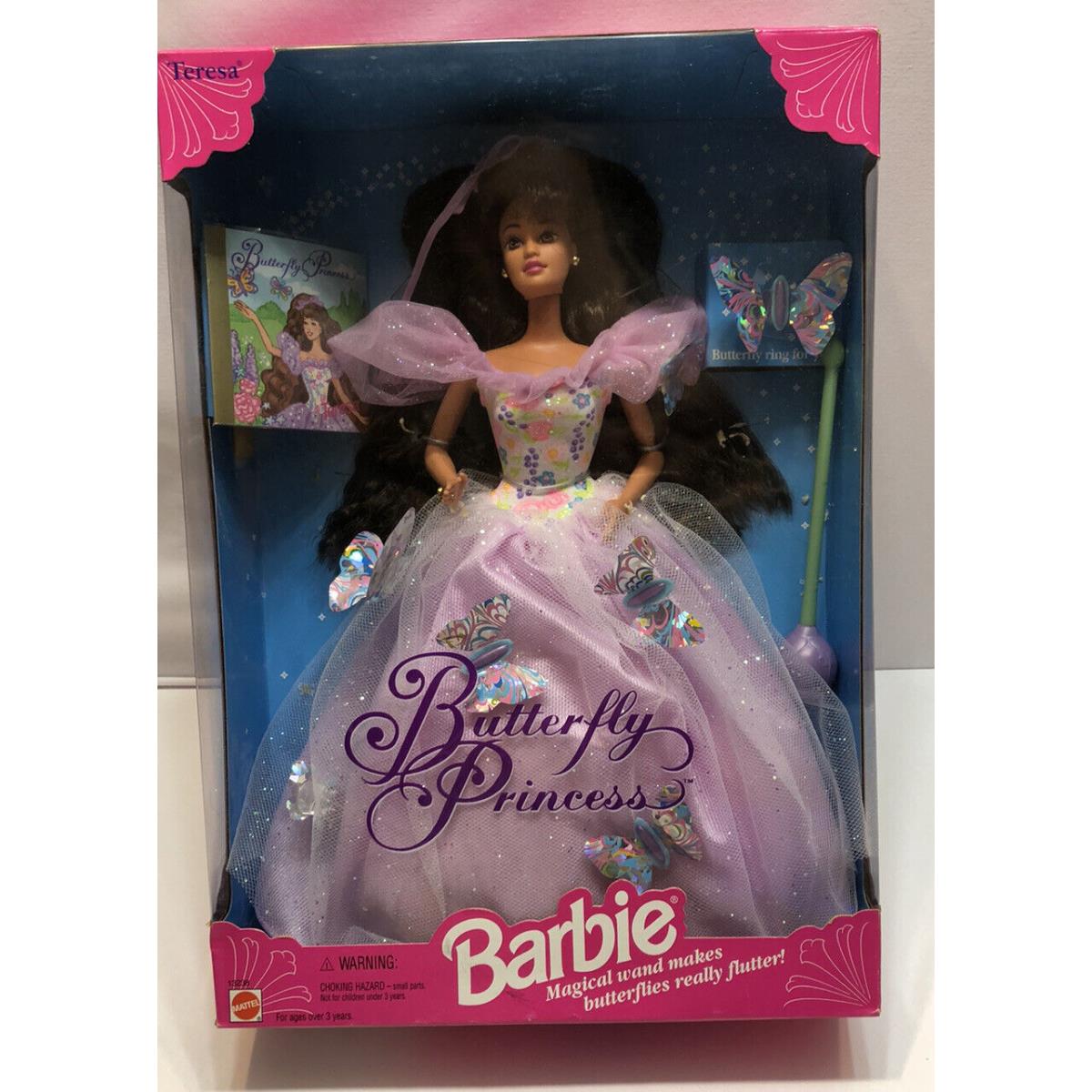 Barbie Butterfly Princess Teresa Doll Magical Wand 1994 Mattel 13238 Nrfb