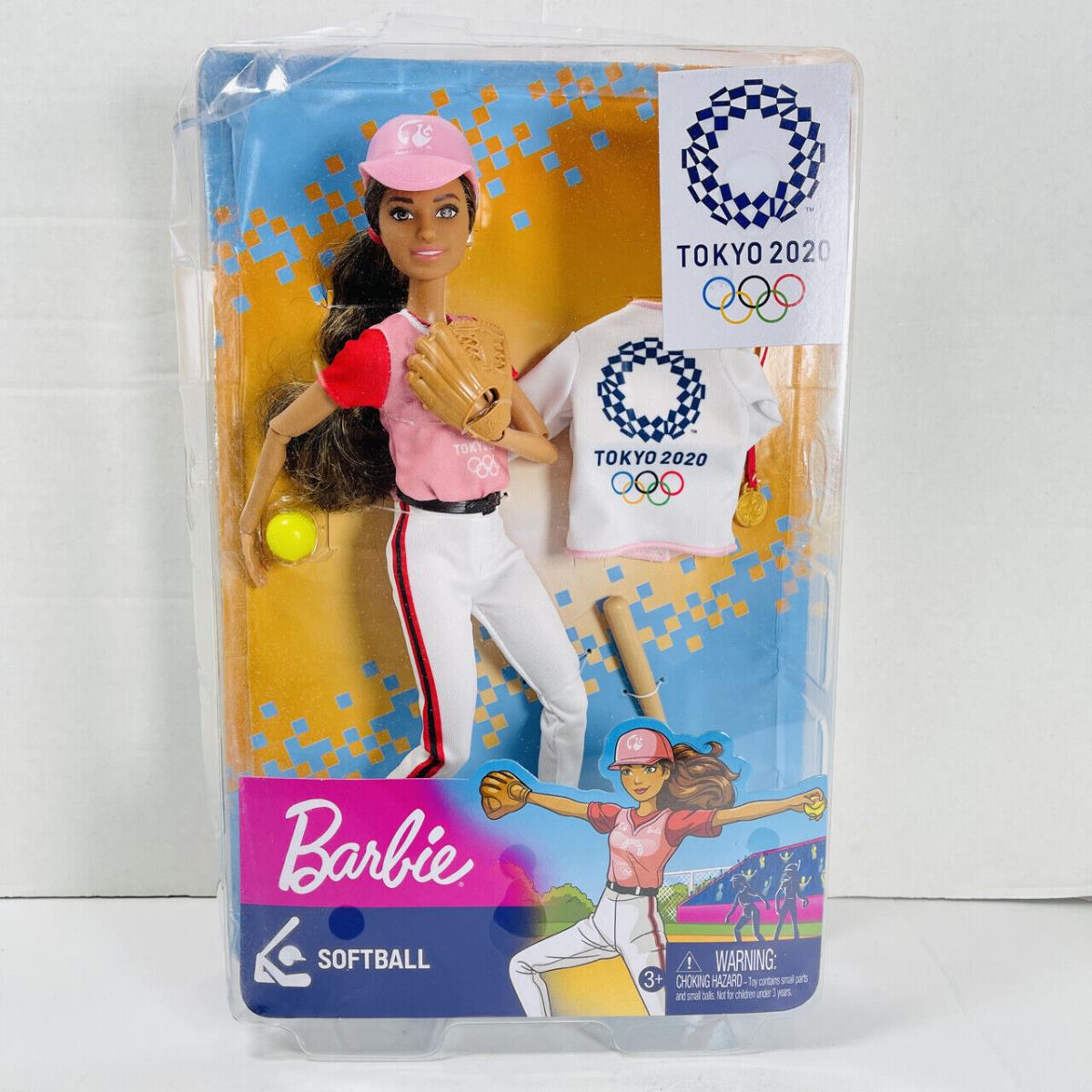 Mattel Barbie Tokyo 2020 Softball Player Doll Summer Olympics Toy Nrfb