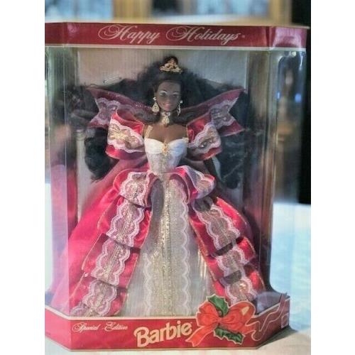 Mattel Barbie 1997 African American Happy Holidays Special Edition