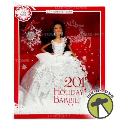 2013 Holiday Barbie African- American Doll 25th Anniversary w/ Ornament X8255
