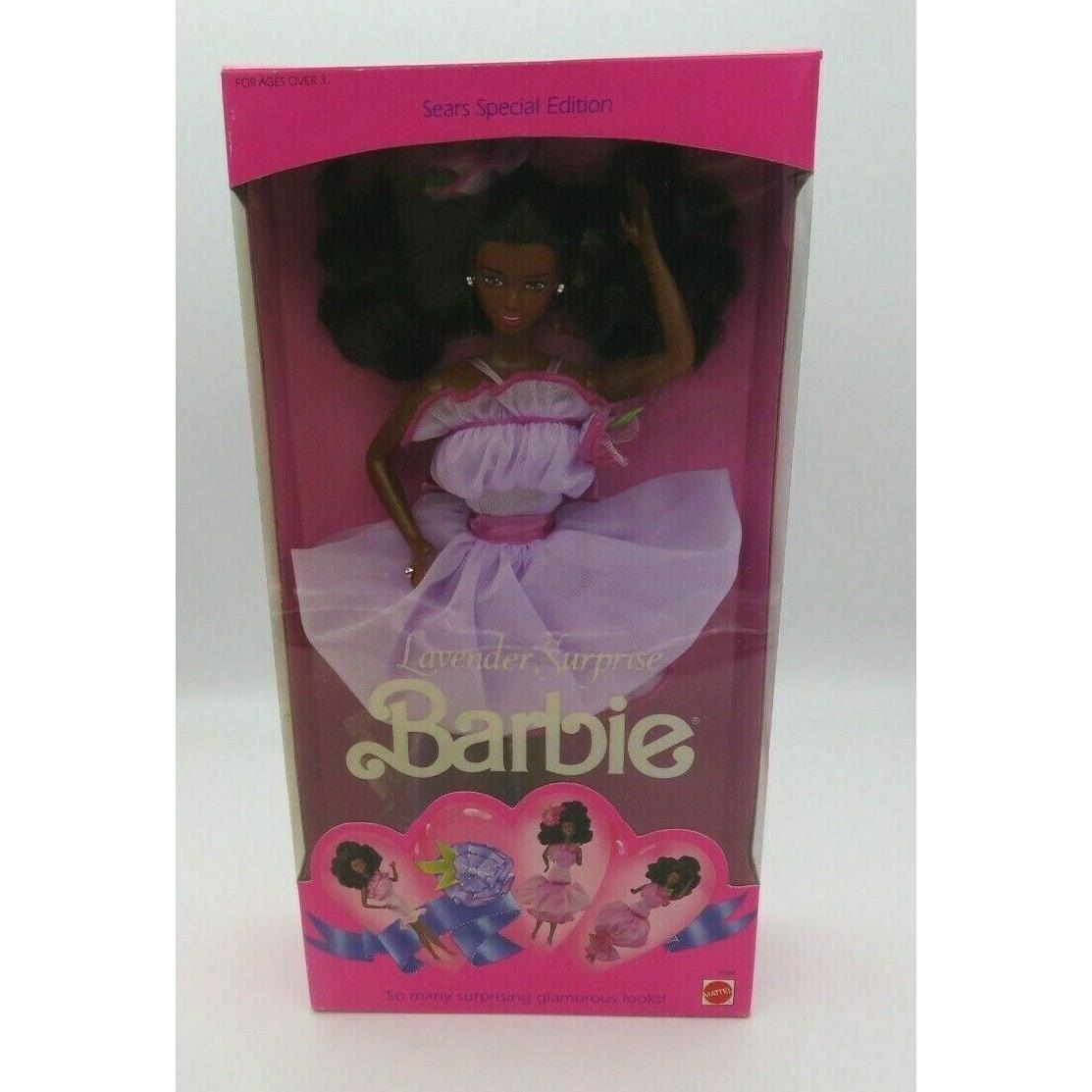 Lavender Surprise Barbie African American 1989 Mattel 5588 Nrfb