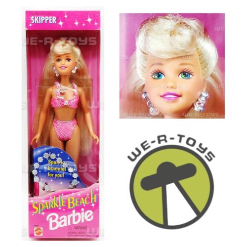 Adorable Sparkle Beach Skipper Barbie Doll 14352 1995 Mattel
