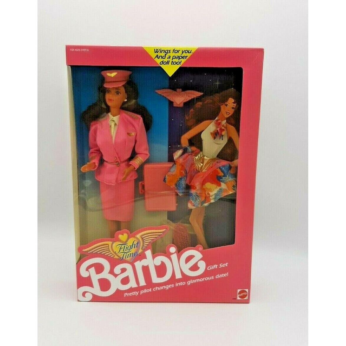 Flight Time Barbie Gift Set Brunette 1989 Mattel 2066 Nrfb