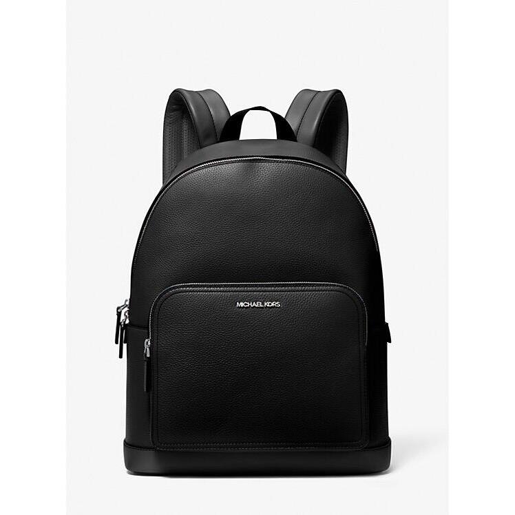 Michael Kors Cooper Black Pebbled Leather Commuter Backpack Schoolbag