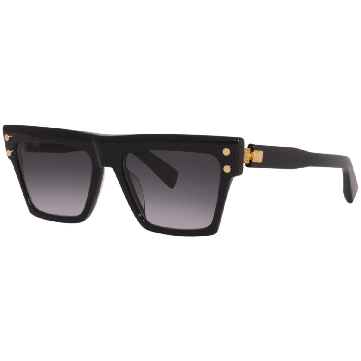 Balmain Sunglasses B-v Black Gold Designer Frames Gray Lens 54MM