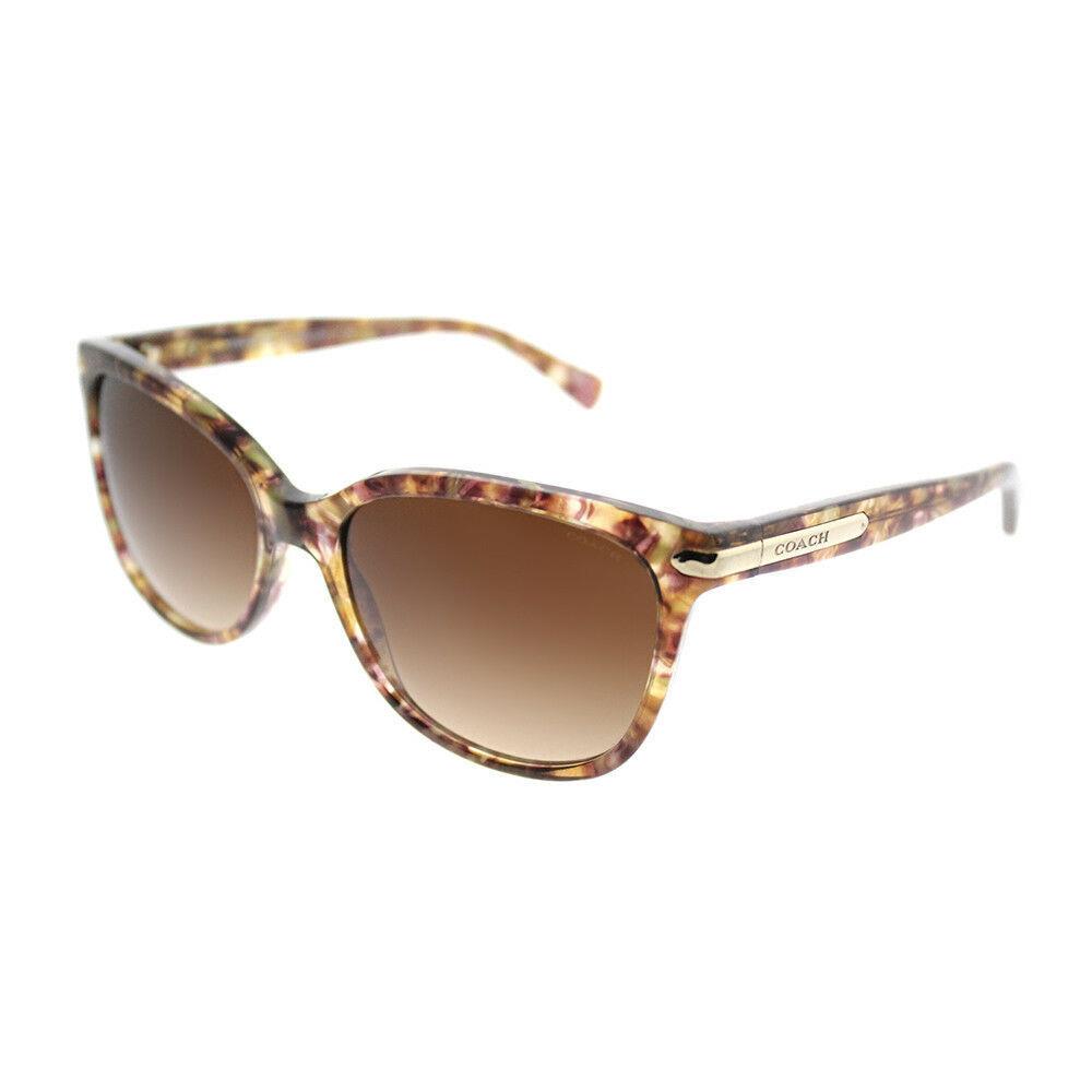 Coach HC 8132 528713 L19 Confetti Light Brown Plastic Sunglasses Brown Gradient