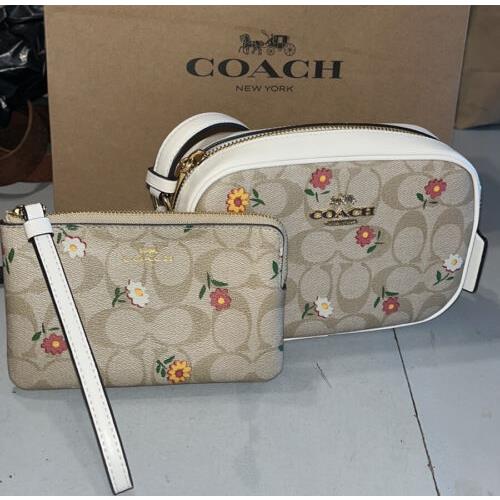 COACH®  Mini Jamie Camera Bag In Signature Canvas With Nostalgic Ditsy  Print