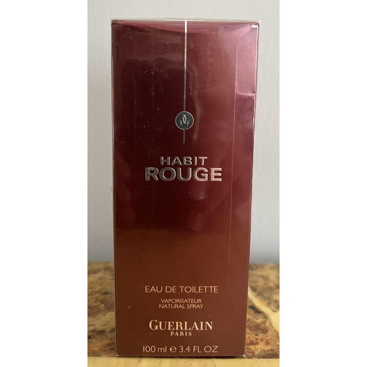 Vintage 2009 - Habit Rouge by Guerlain 3.3 /3.4 oz Edt Spray Men Cologne