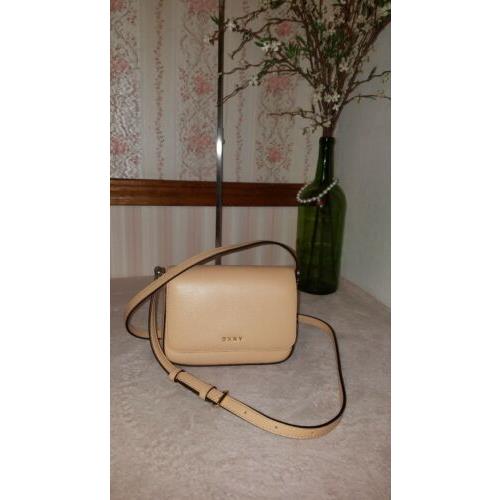 Dkny Bryant Crossbody Bag / Mini Bag Blush Safiano Leather Snap Flap Zip