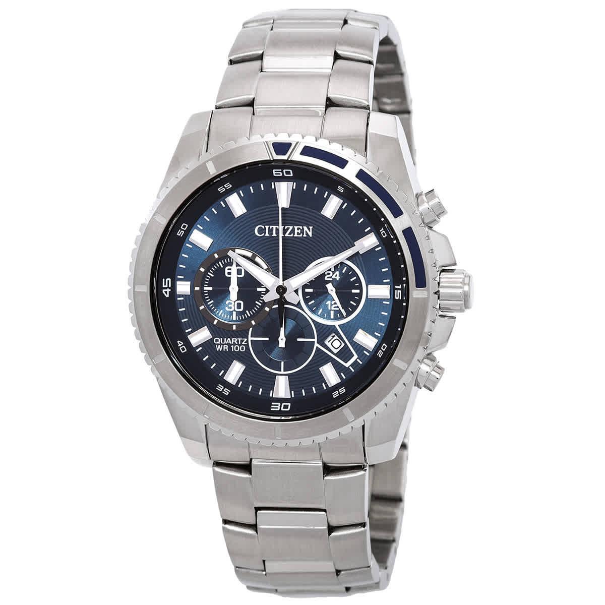 Citizen Chronograph Quartz Blue Dial Men`s Watch AN8201-57L