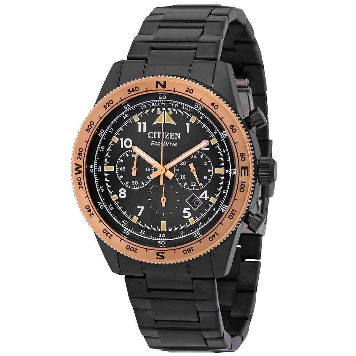 Citizen Chronograph Eco-drive Black Dial Men`s Watch CA4556-89E