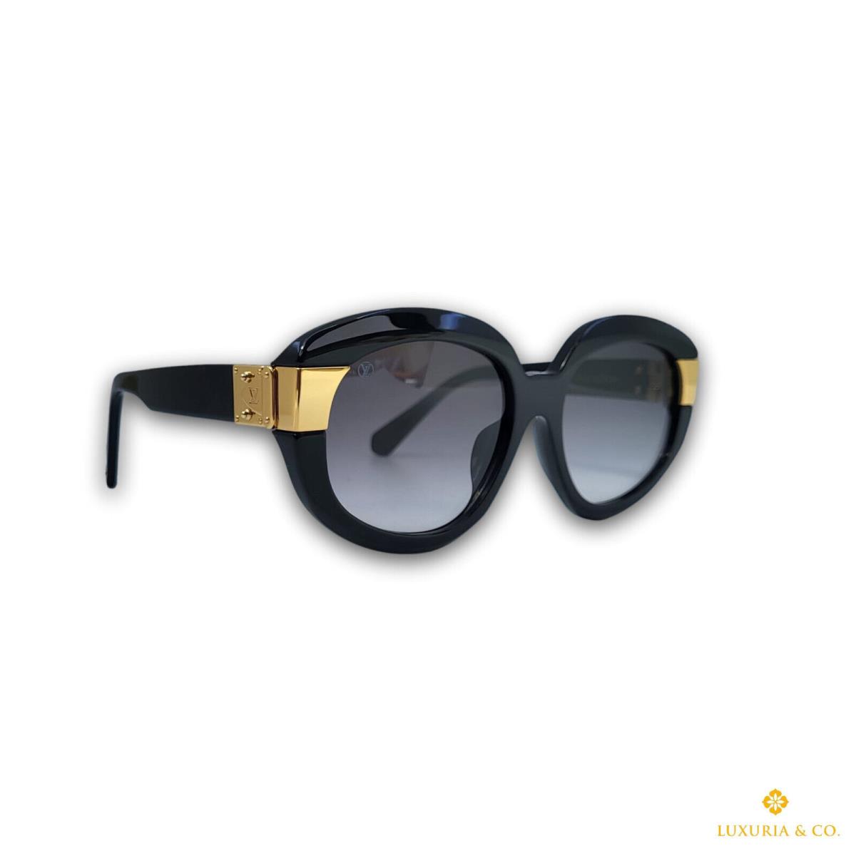 Louis Vuitton Charade Black E Women`s Round Sunglasses Z1391E