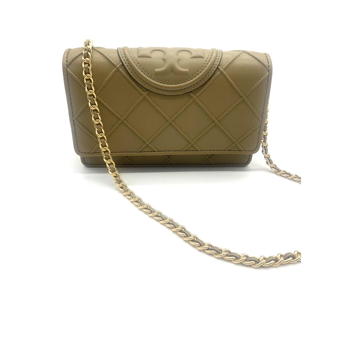 Tory Burch Fleming Woven Chain Wallet Shoulder Bag