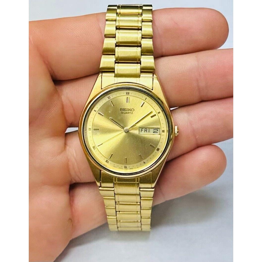 Unisex Seiko All Gold Watch 7N42-6A30