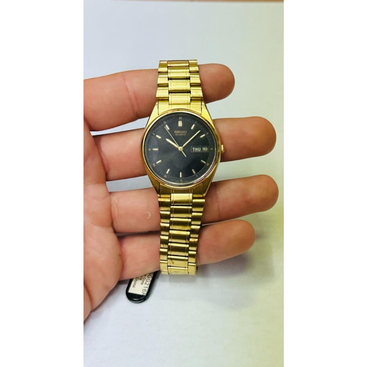 Unisex Seiko Quartz Gold Watch 7N43-7A50