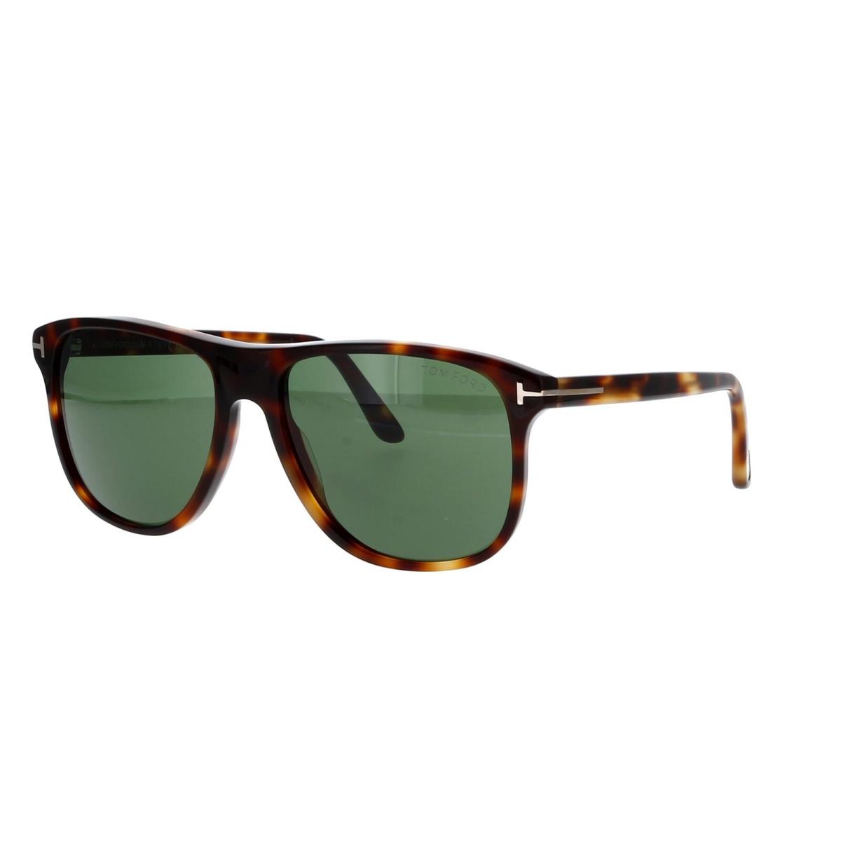 Tom Ford FT0905 53N Sunglasses Blonde Havana Frame Green Lenses 56 Mm