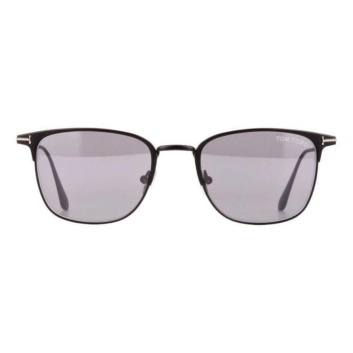 Tom Ford Liv FT0851 02C Sunglasses Matte Black Frame Smoke Mirror Lenses 52mm