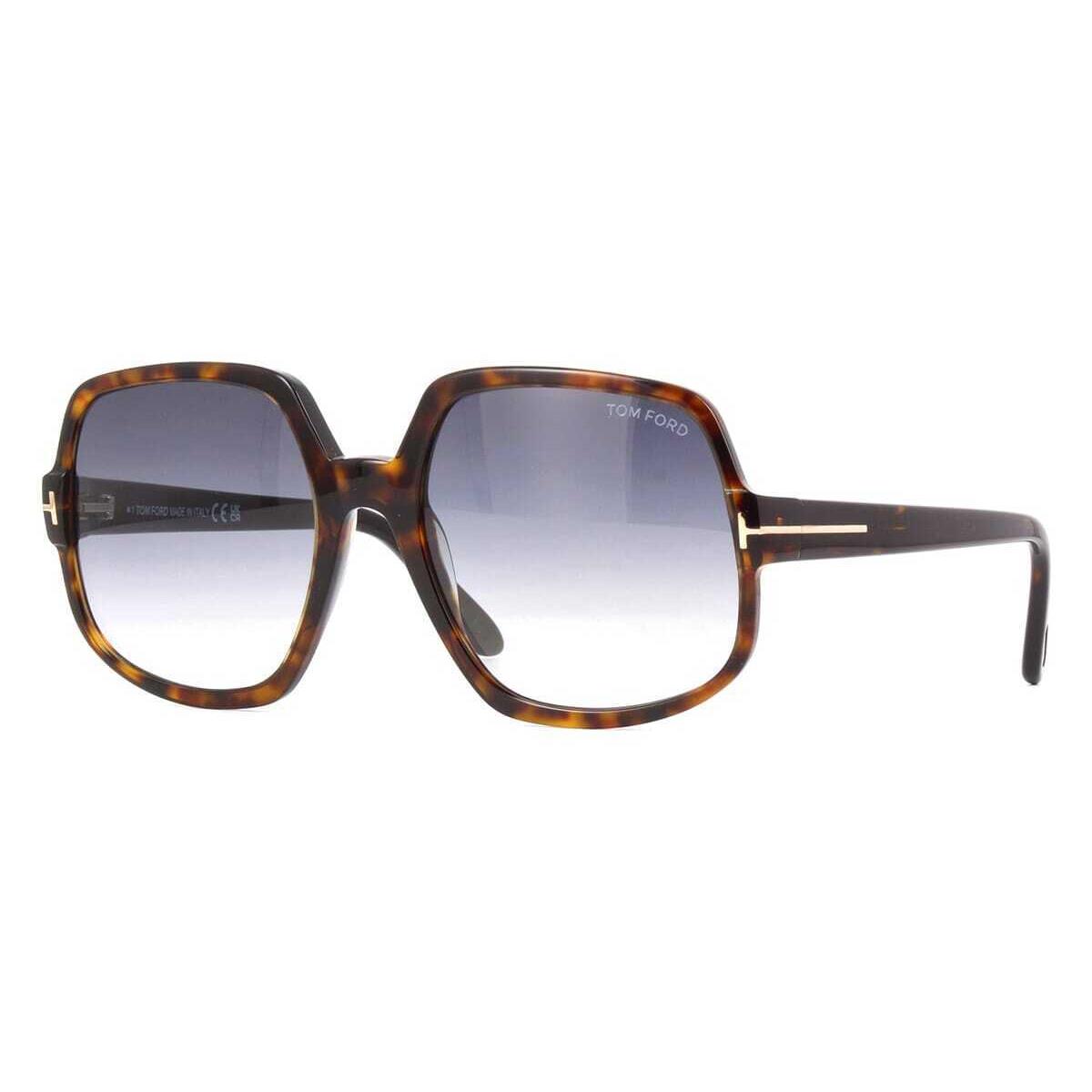 Tom Ford DELPHINE-02 FT0992 52W Sunglasses Havana Frame Gradient Lenses 60mm