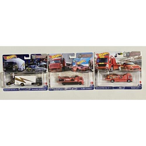 Hot Wheels Team Transport Nissan Skyline LB-ER34 Nissan Silvia S13 Silvia S15