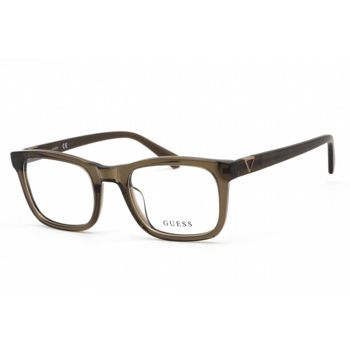 Guess Unisex Eyeglasses Shiny Light Brown Rectangular Plastic Frame GU50002 045