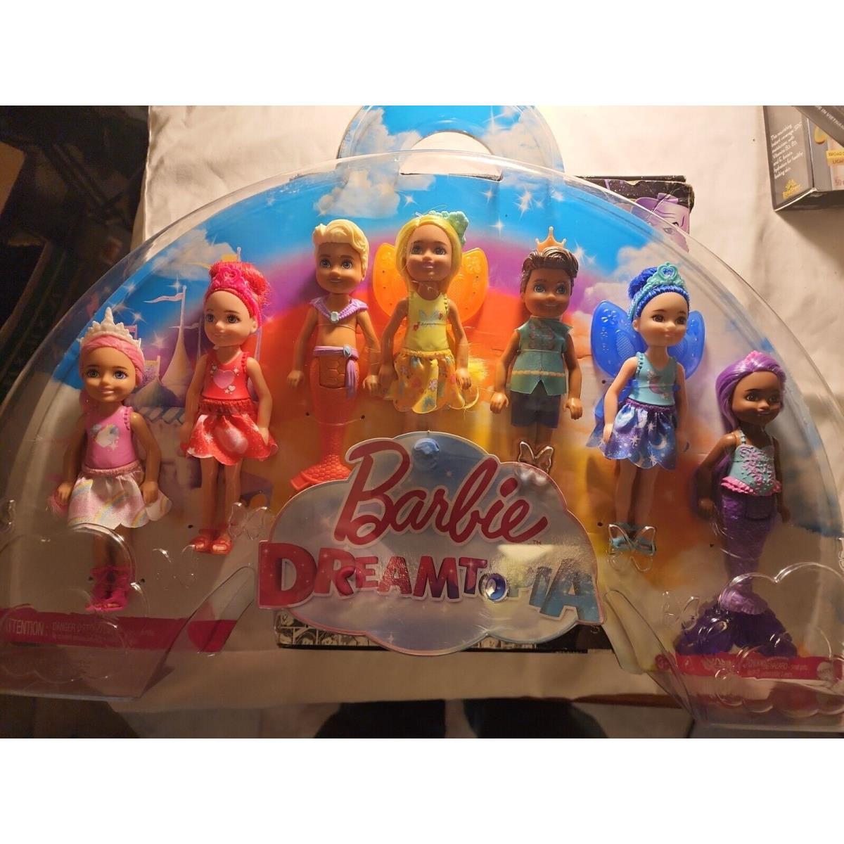 2022 Barbie Dreamtopia Chelsea Set OF 7 Sprite Dolls 2 Boys Htf