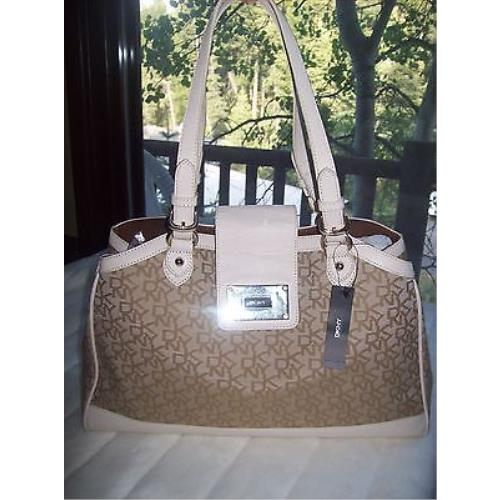 Dkny Tote Crosby Ego Signature Bag Shoulder Bag Hemp- Ivory