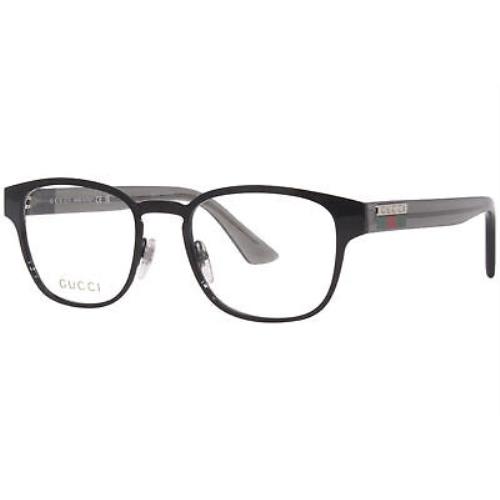 Gucci GG1118O 003 Eyeglasses Frame Men`s Black/grey Full Rim Square Shape 52mm