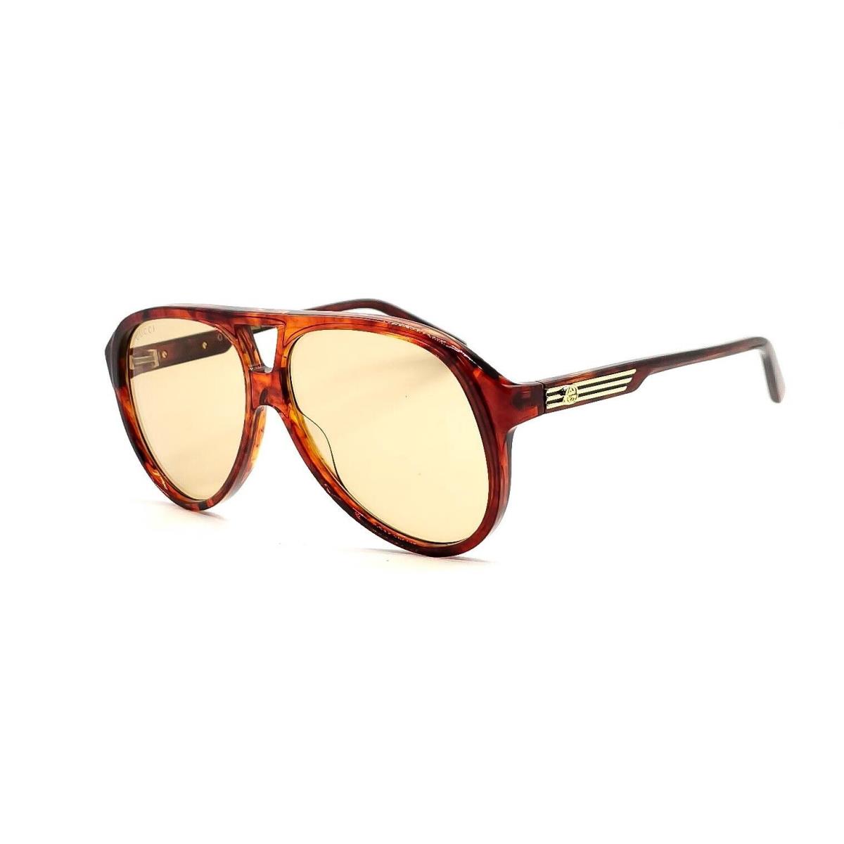 Gucci GG1286S Sunglasses 002 Havana /amber Lenses Size 59