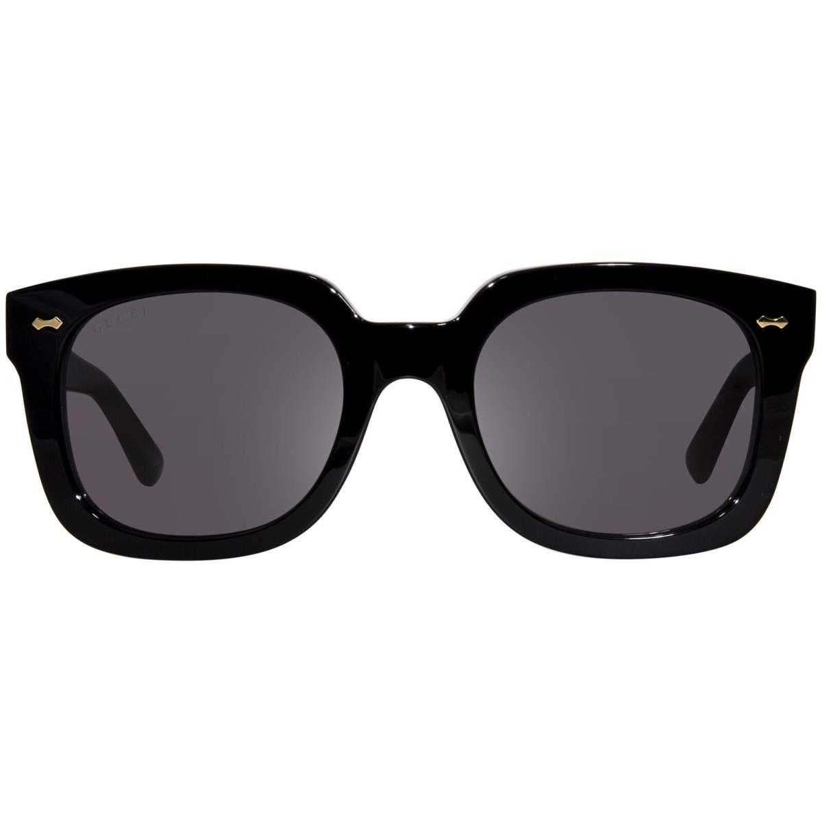 Gucci GG0912S 005 Sunglasses Men`s Shiny Black/grey Lenses Square Shape 54mm