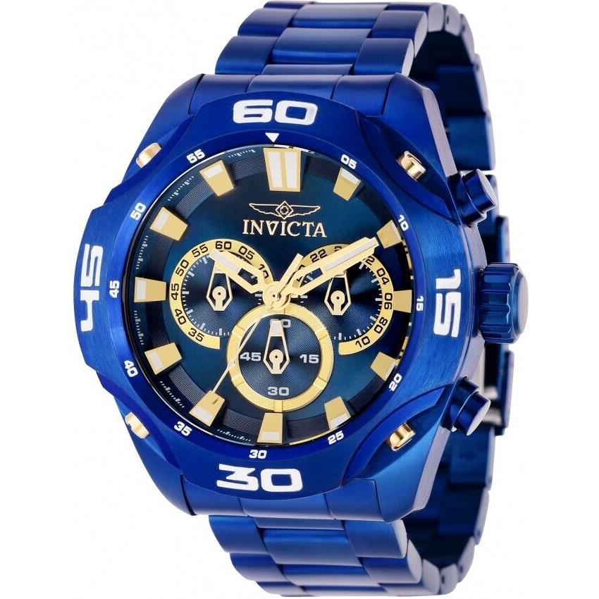 Invicta Coalition Forces Chronograph Quartz Blue Dial Men`s Analog Watch 36691