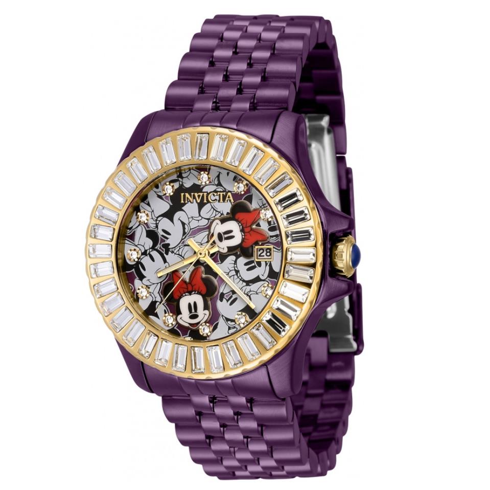 Invicta Disney Minnie Mouse Limited Edition Women`s 38mm Crystal Watch 41358