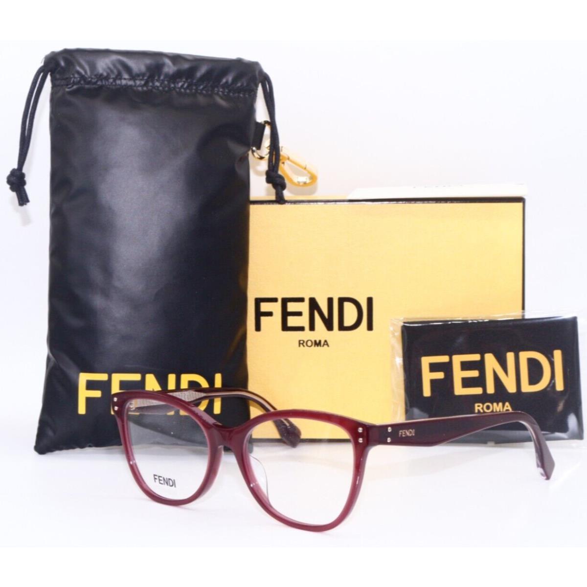 Fendi FE 50006I 069 Violet Silver Frames Eyeglasses 53-17