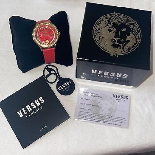 Versace watch  - Red, Dial: Red, Band: Red 3