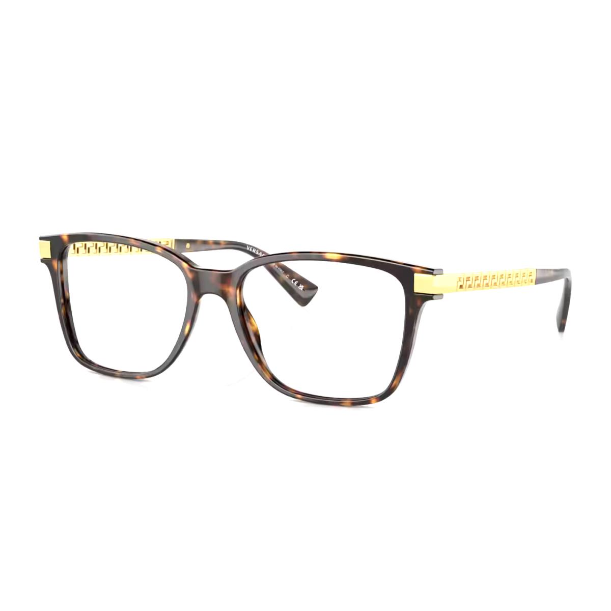 Versace Rx-able Eyeglasses Mod. 3340-U 108 53-17 145 Tortoise Gold Frames