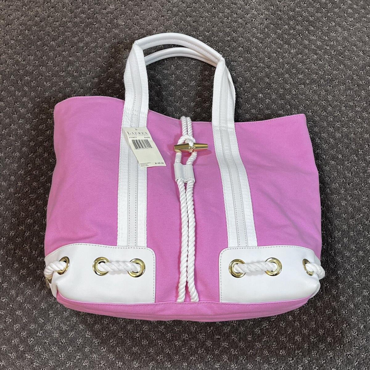 Lauren Ralph Lauren Nautical Pink Tote Bag